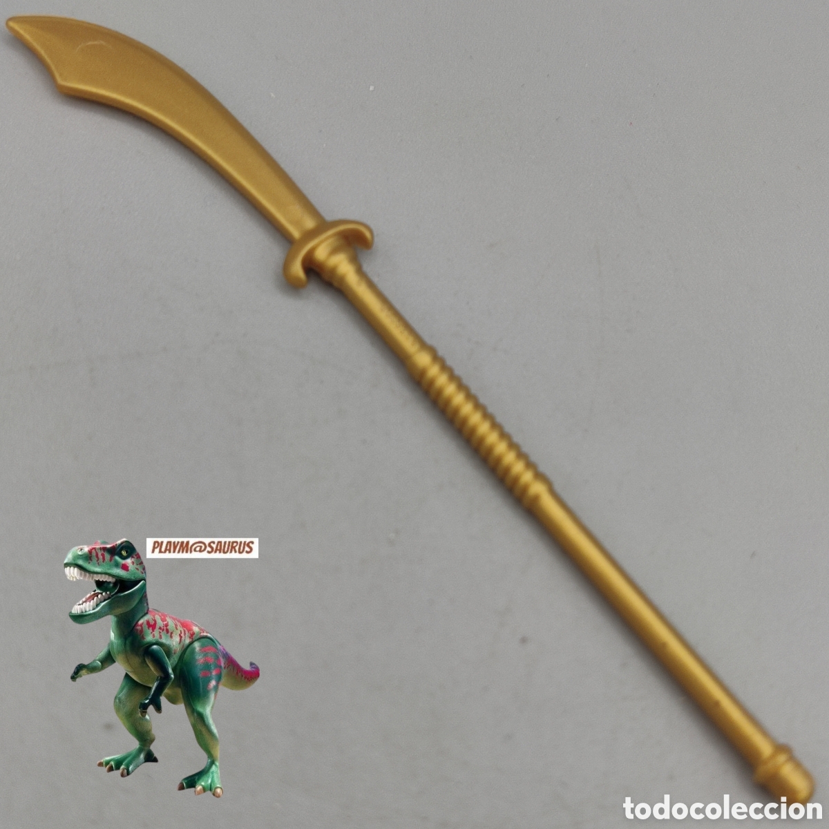 Playmobil arma larga medieval dorada Guja oriental samurai 5480 5609 5629 asiatica archa naginata