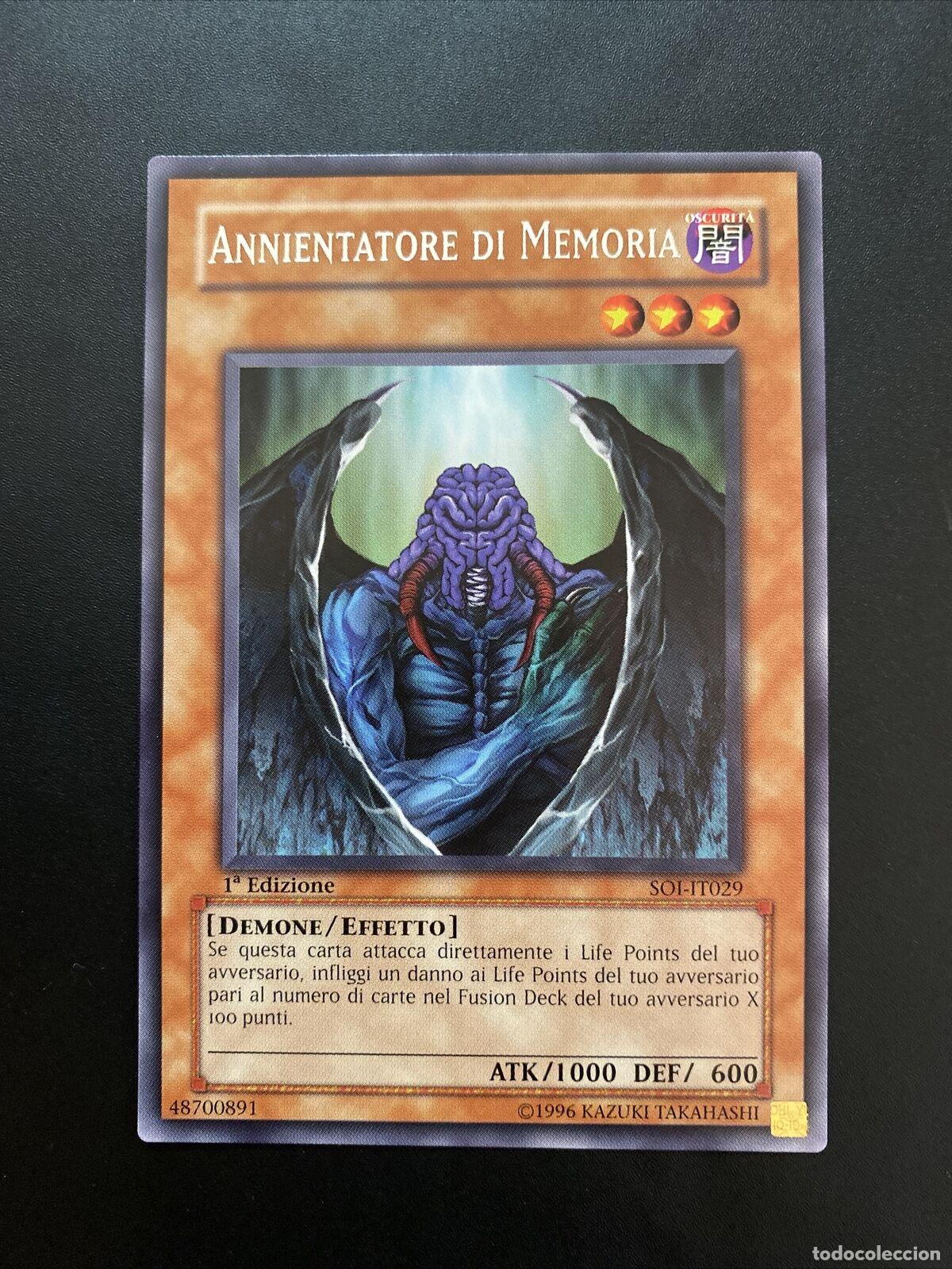 Carta YUGIOH-Annientatore di Memoria (V.1 - Rare)-SOI-IT029-ITA-EX-Rare 1.Ed - Konami