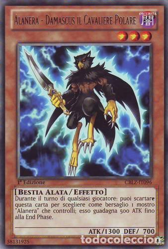 Carta YUGIOH-Alanera - Damascus il Cavaliere Polare-CBLZ-IT096-ITA-Good-Rare - Konami