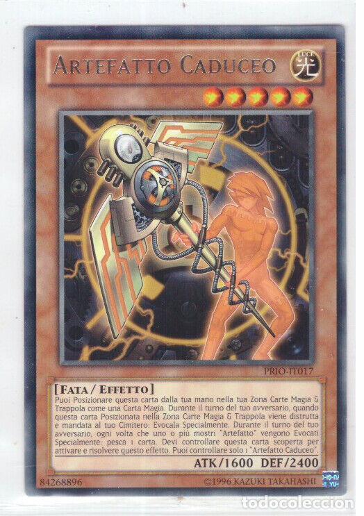 Carta YUGIOH-Artefatto Caduceo-PRIO-IT017-ITA-EX-Rare 1.Ed - Konami