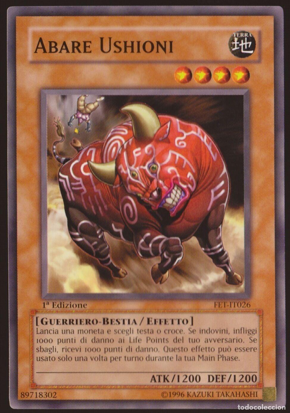 Carta YUGIOH-Abare Ushioni-FET-FR026-FRA-Good-Common 1.Ed - Konami