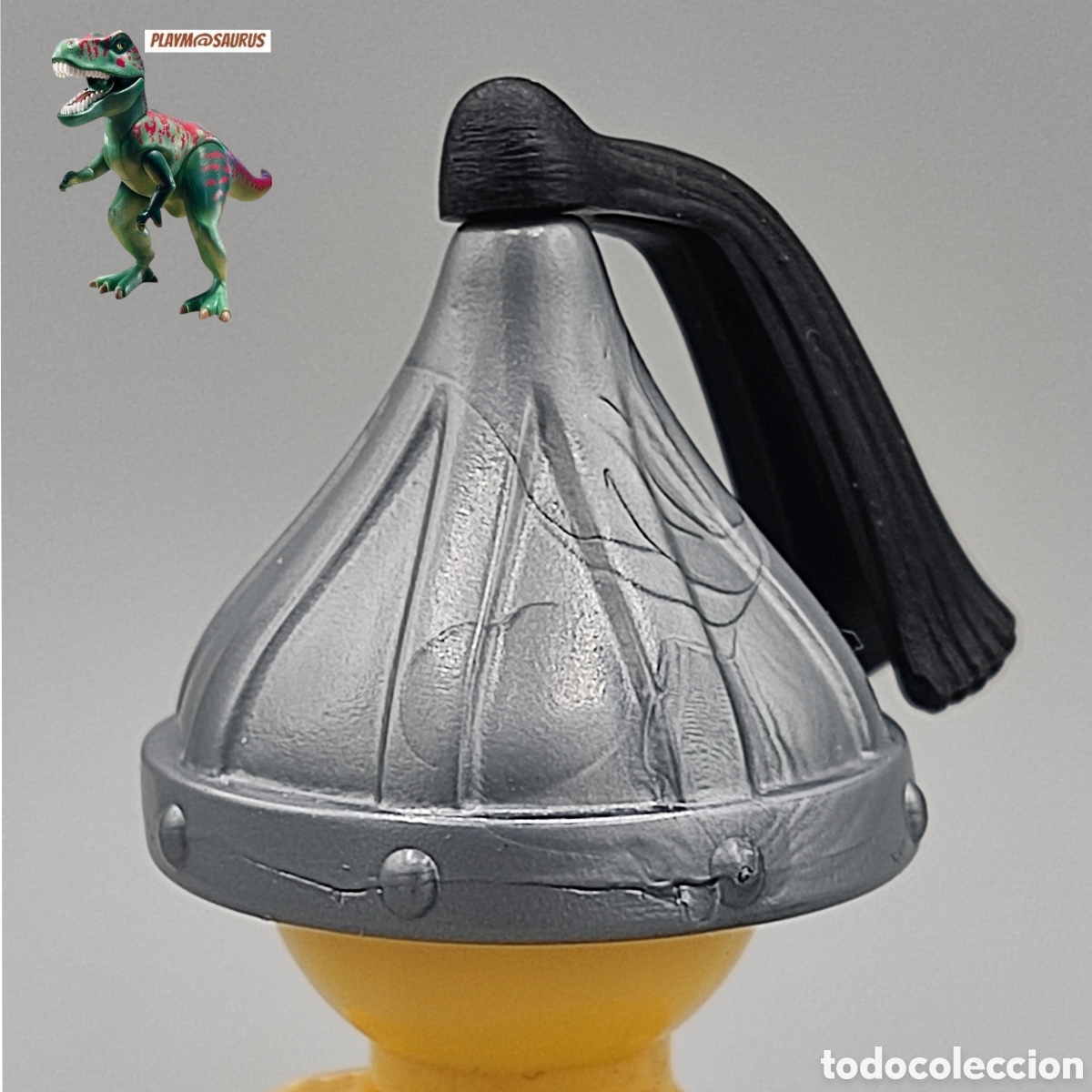 Playmobil casco guerrero asiatico persa samurai 5462 5479 5493 caballero dragon borla negra cono