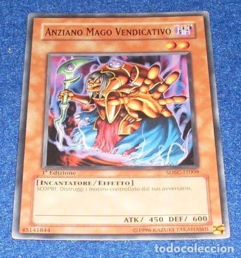 Carta YUGIOH-Anziano Mago Vendicativo-SDSC-IT009-ITA-Good-Common 1.Ed - Konami