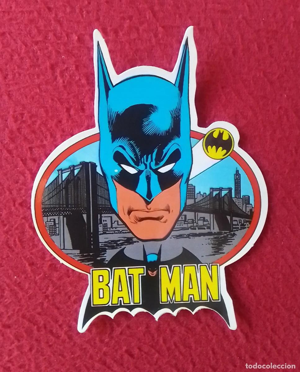 ANTIGUA PEGATINA ADHESIVO STICKER AUTOCOLLANT TROQUELADA BATMAN SUPERHEROES COMICS COMIC BAT MAN VER