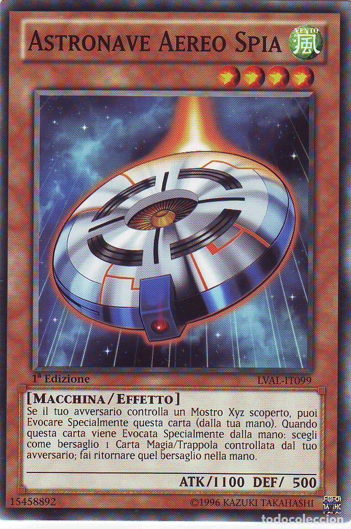 Carta YUGIOH-Astronave Aereo Spia-LVAL-IT099-ITA-EX-Common 1.Ed - Konami
