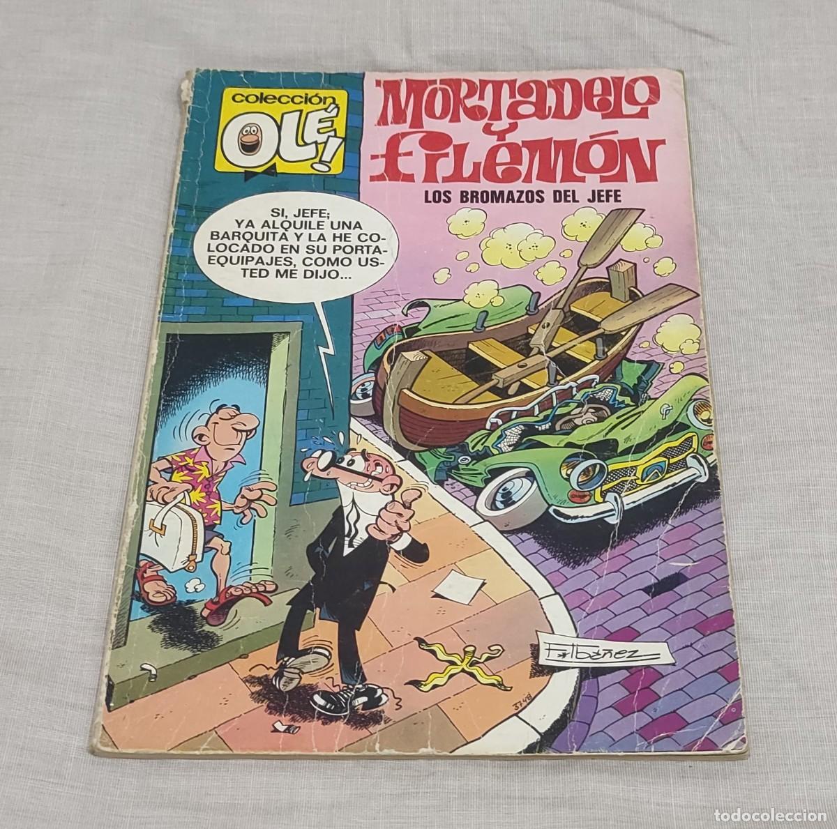 COLECCIÓN OLÉ - MORTADELO Y FILEMÓN - LOS BROMAZOS DEL JEFE - AÑO 1975 - PRIMERA EDICIÓN