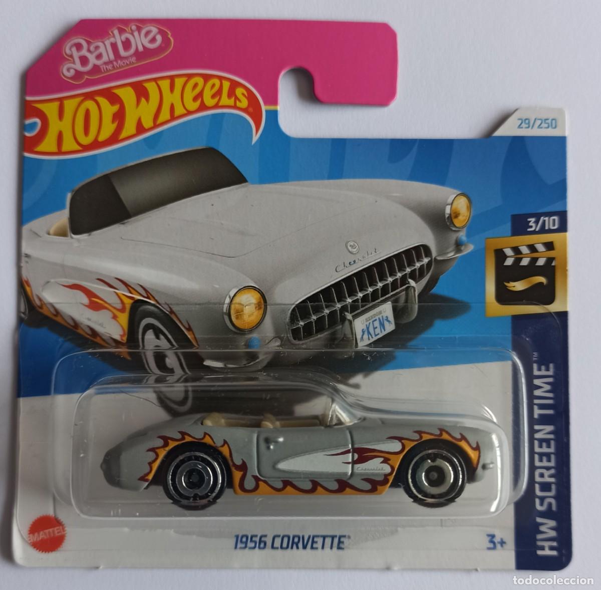 HOT WHEELS 1956 CORVETTE. HW SCREEN TIME 3/10. BARBIE The Movie. (9)