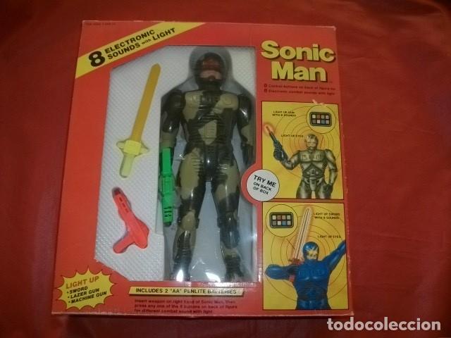SONIC MAN (ROBOCOP) - TM - 1990 Soma - Figura - 8 sonidos electrónicos (Funcionando)