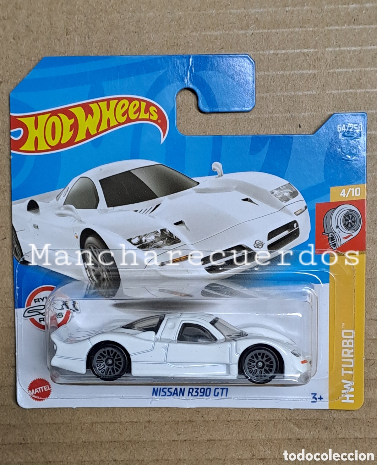 HOT WHEELS NISSAN R390 GTI BLANCO RYUS RIDES COLECCION HW TURBO 2022 4/10 64/250 1/64 MINIATU MATTEL