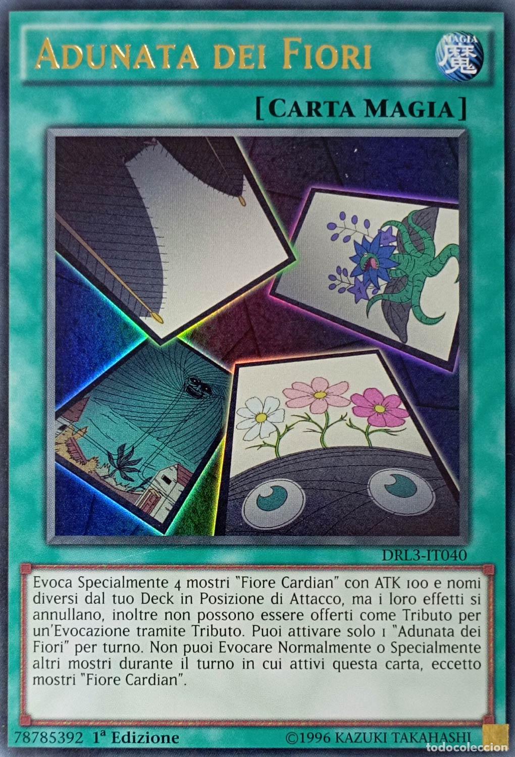Carta YUGIOH-Adunata dei Fiori-DRL3-IT040-ITA-EX-Ultra Rare 1.Ed - Konami