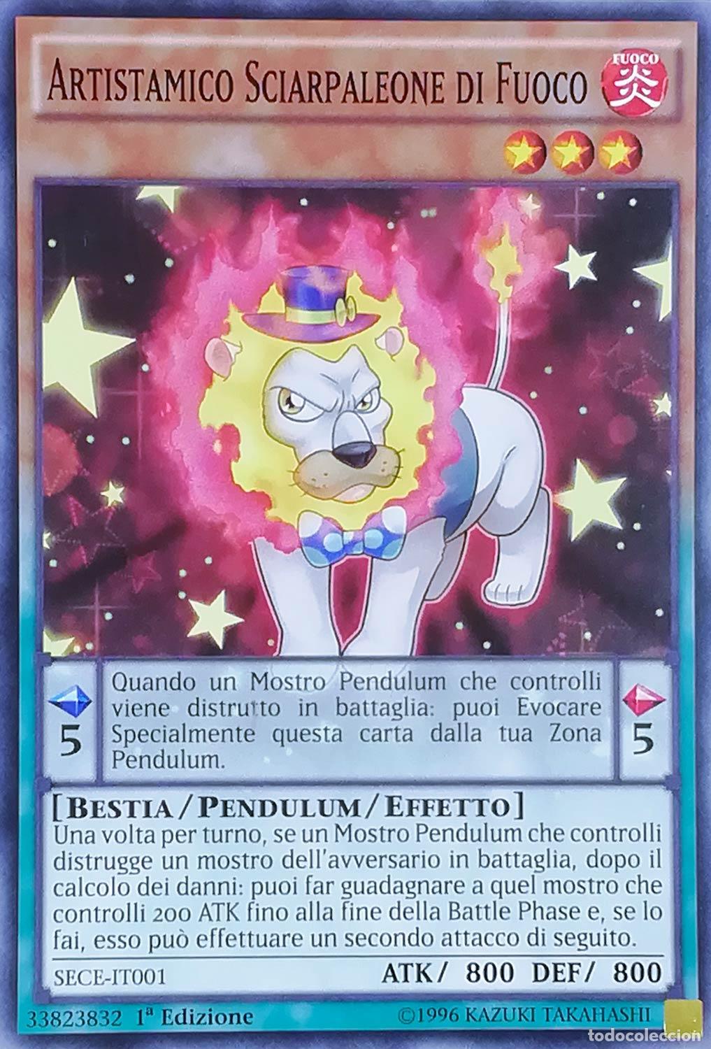 Carta YUGIOH-Artistamico Sciarpaleone di Fuoco-SECE-IT001-ITA-EX-Common 1.Ed - Konami