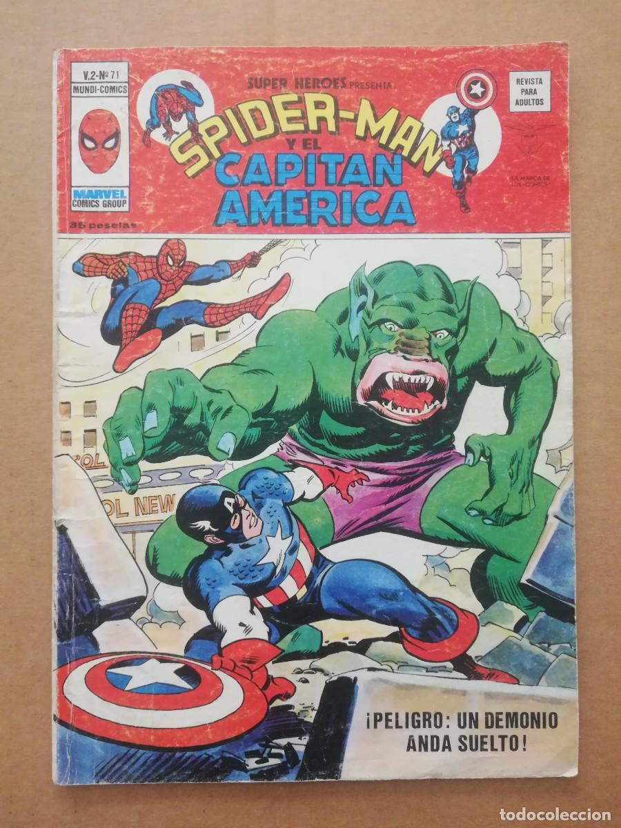 Súper Héroes Presenta v.2 nº71: Spiderman y El Capitán América (Vértice Mundi Cómics, 1977).