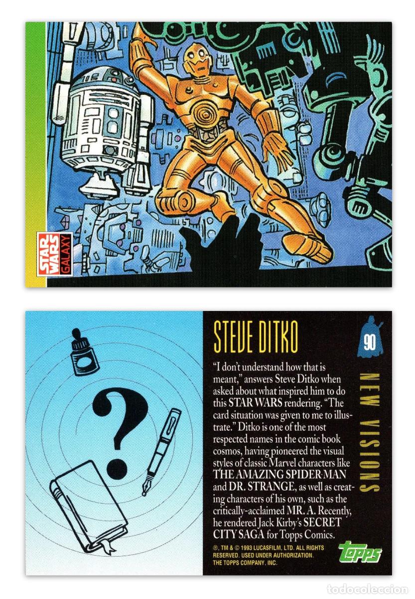 STAR WARS GALAXY DROIDS C-3PO, R2-D2 TRADING CARD #90 STEVE DITKO (Topps 1993) Oferta