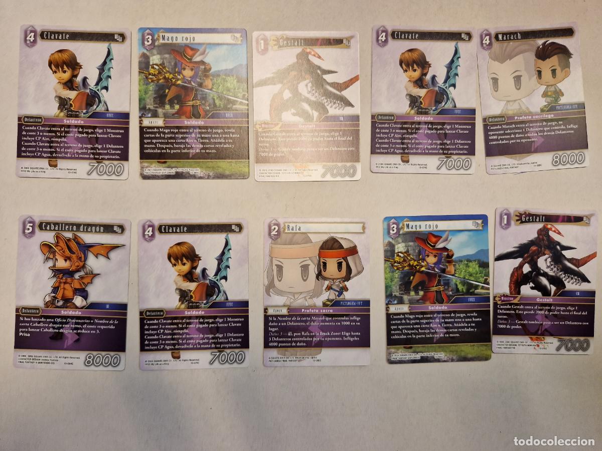 LOTE DE 10 CARTAS. FINAL FANTASY TRADING CARD GAME.