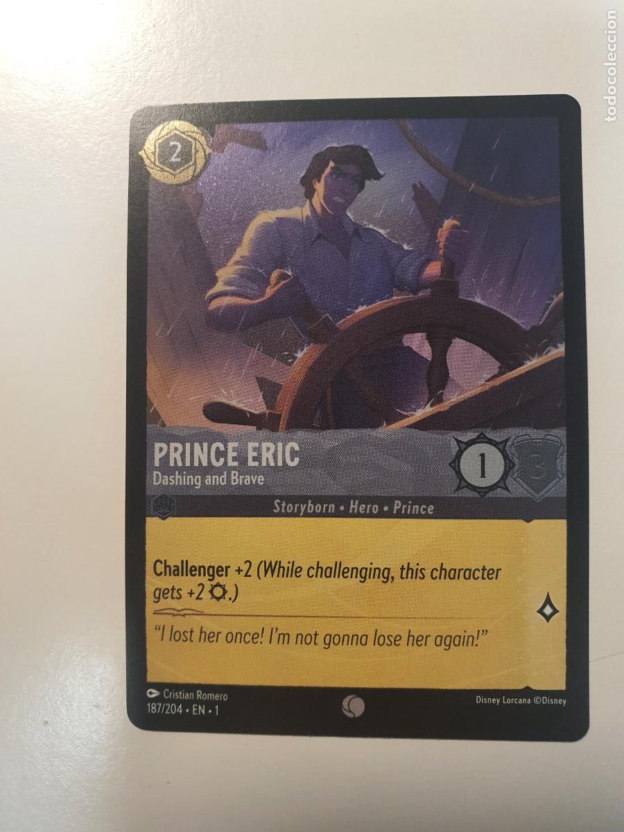 CARTA DISNEY - LORCANA FIRST CHAPTER 2024 - COMUN FOIL - Nº 187 PRINCE ERIC
