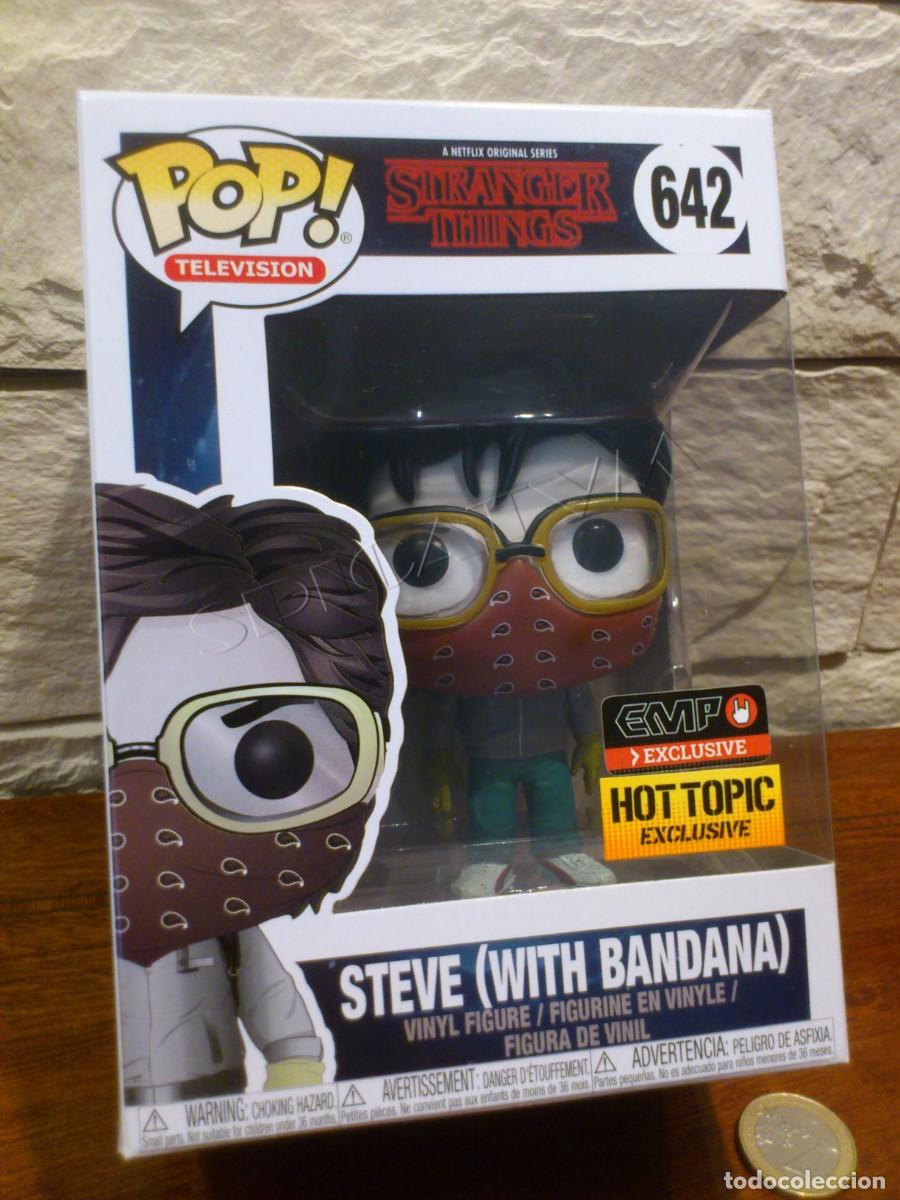STRANGER THINGS - STEVE WITH BANDANA - 642 - FUNKO POP - 2018 - HOT TOPIC + EMP EXCLUSIVE - NUEVA