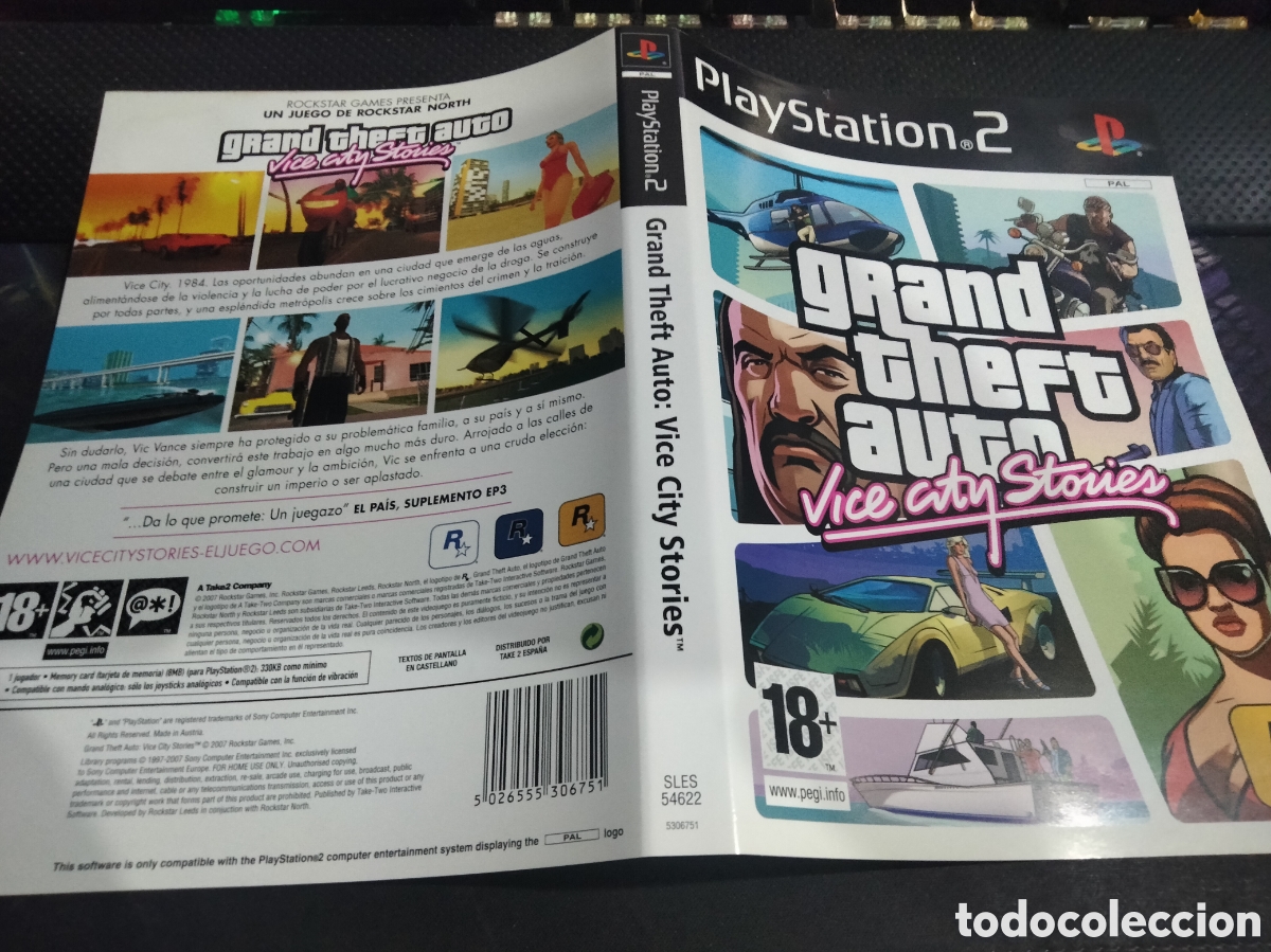 Carátula grand theft auto vice city stories ps2