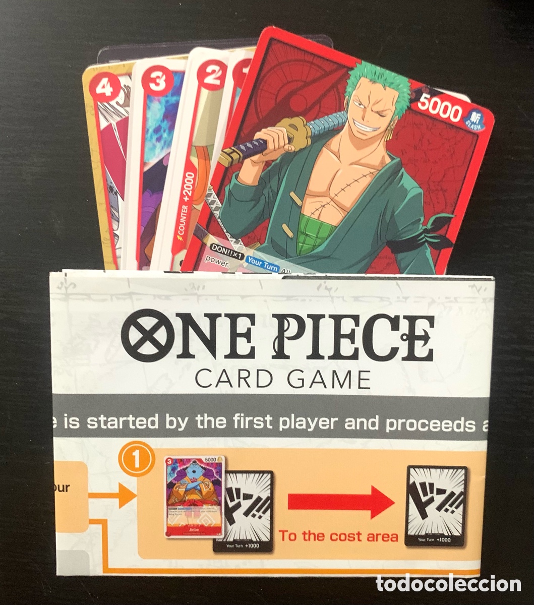 ONE PIECE LOTE CROMOS Y MANUAL STARTER SET - ANIME MANGA COLECCION CARD GAME CARTAS