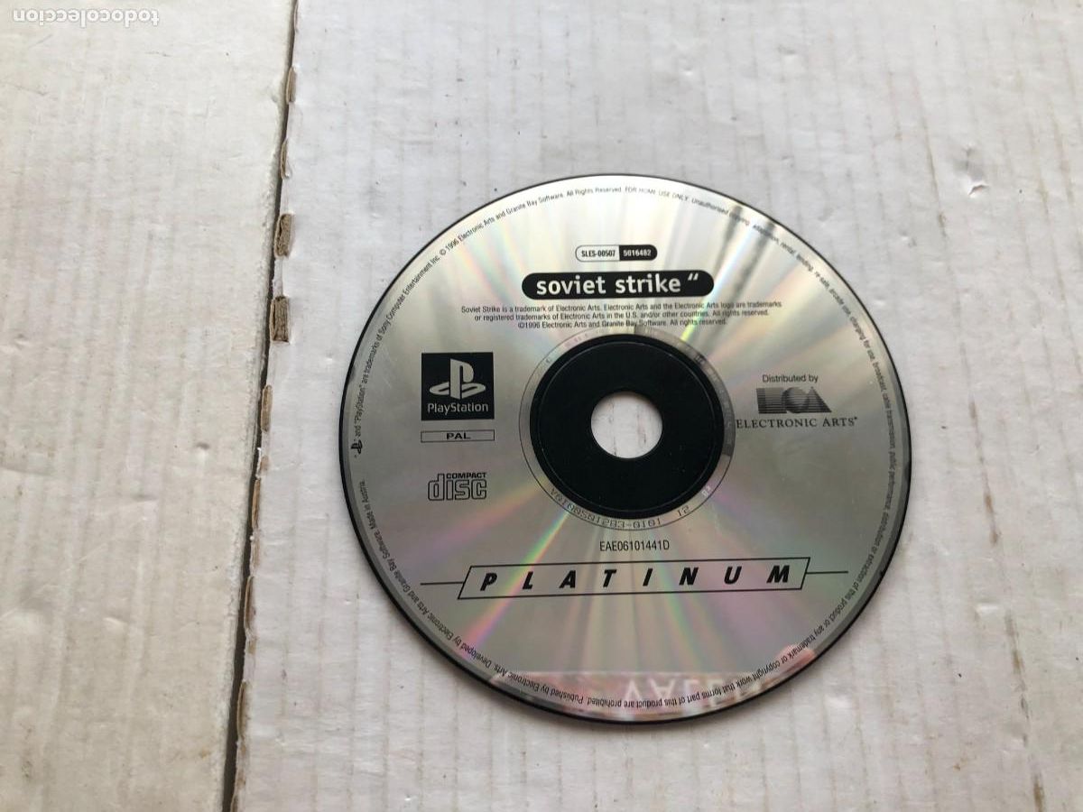 SOVIET STRIKE PLATINUM PSX PS1 PSONE PLAYSTATION 1 PLAY STATION ONE KREATEN
