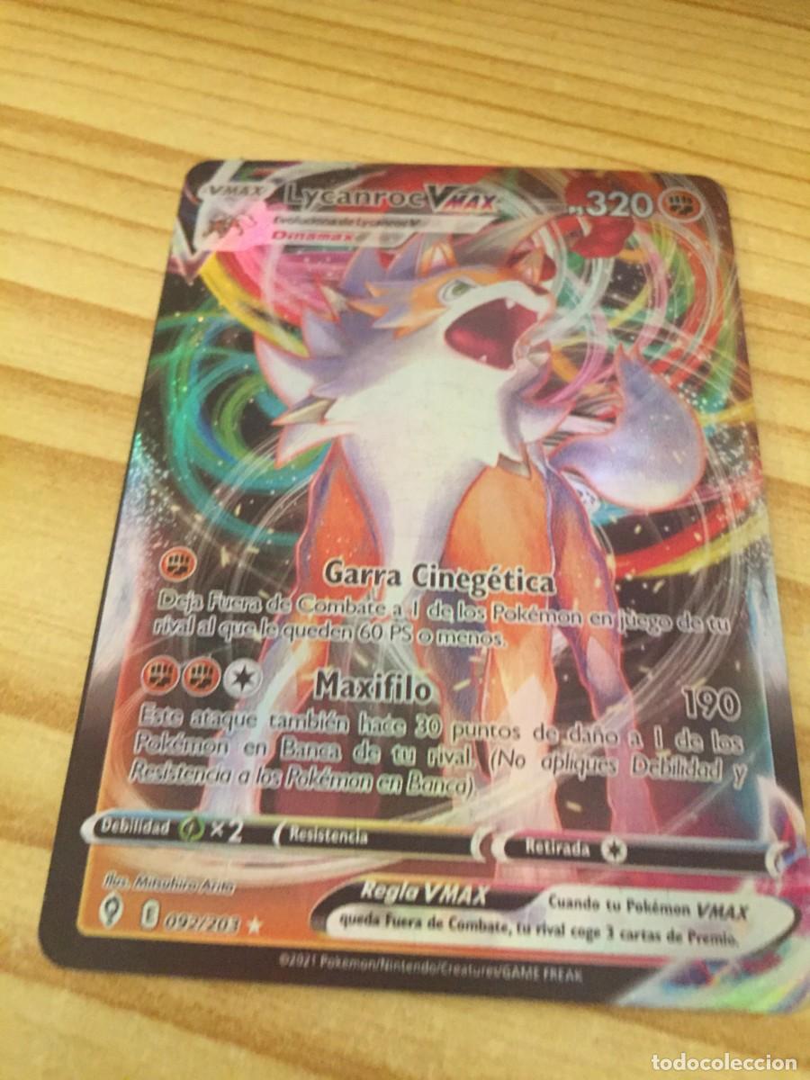carta pokemon lycanroc vmax garra ginetica maxfilo