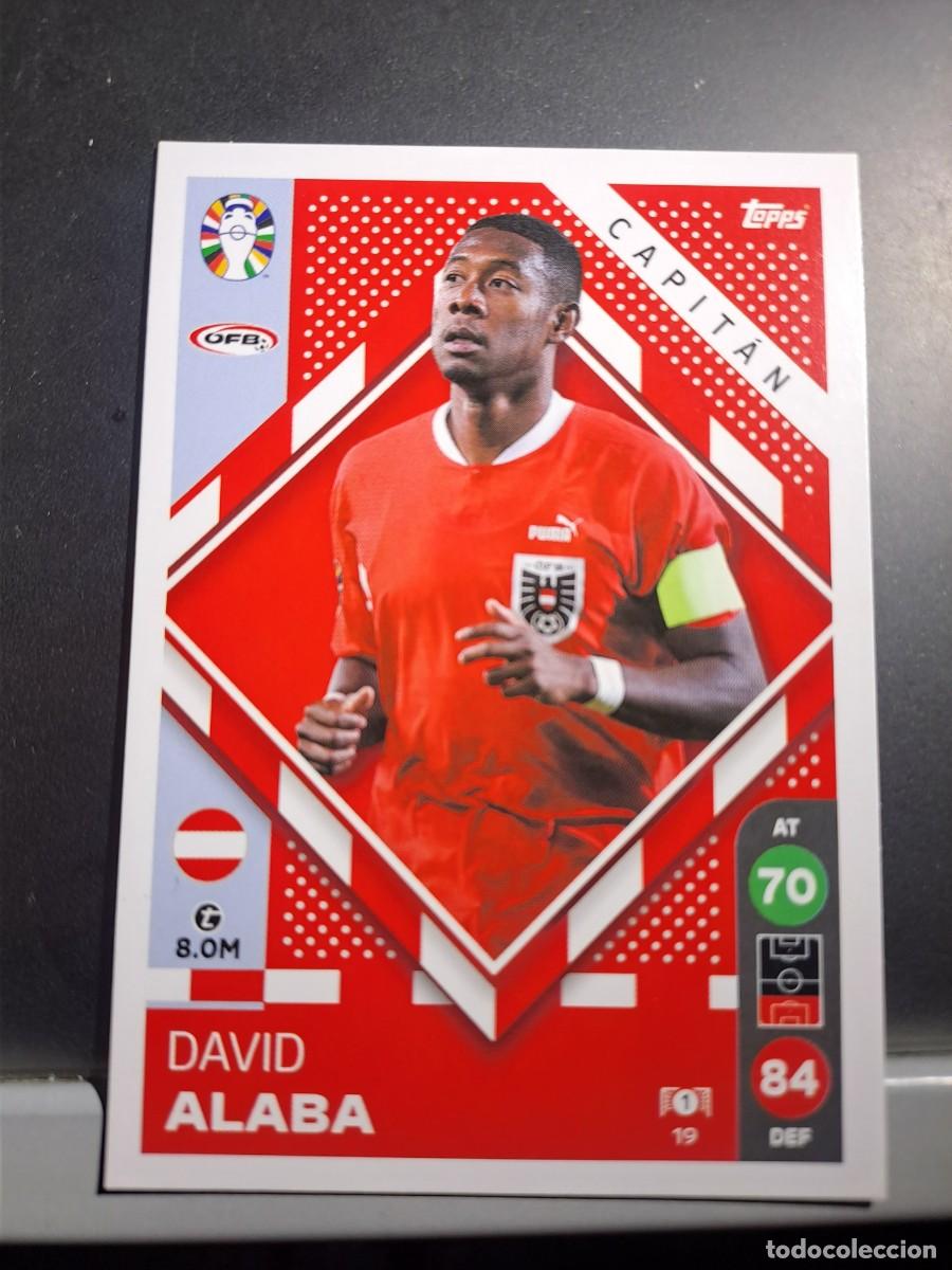 CROMO DAVID ALABA 19 CAPITAN AUSTRIA TOPPS MATCH ATTAX LIDL EURO 2024 GERMANY ALEMANI