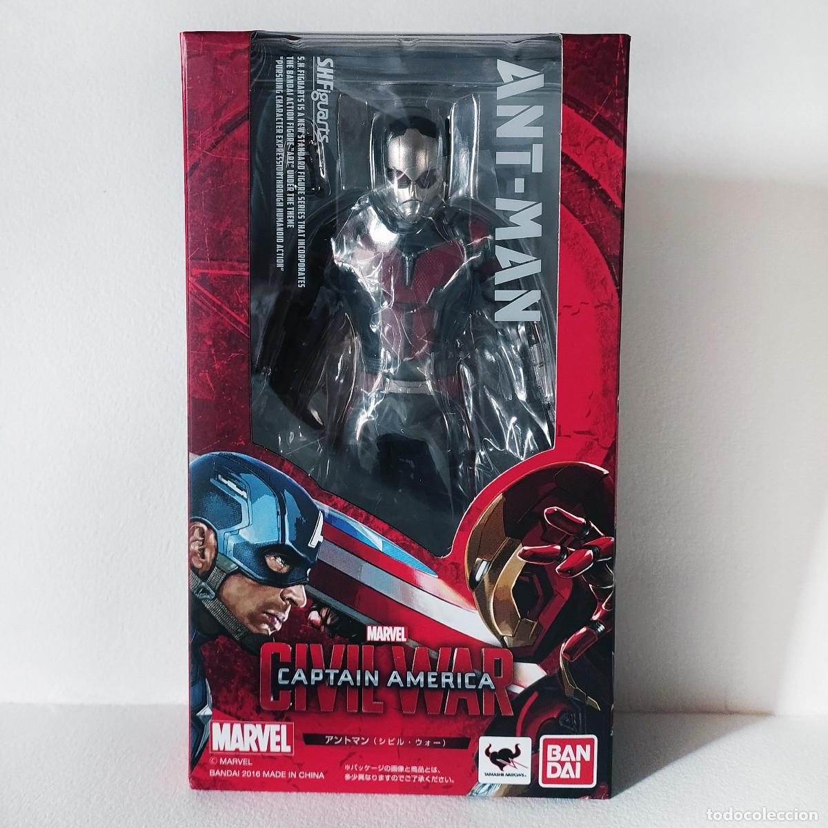 BANDAI S.H. FIGUARTS: ANT-MAN (CAPTAIN AMERICA CIVIL WAR) TAMASHII NATIONS, 100% COMPLETO