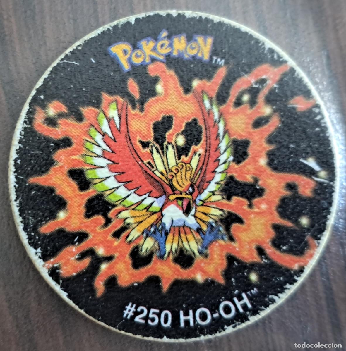 cromo tazo de matutano, pokemon, tazos league, #250 Ho-oh, año 2002.