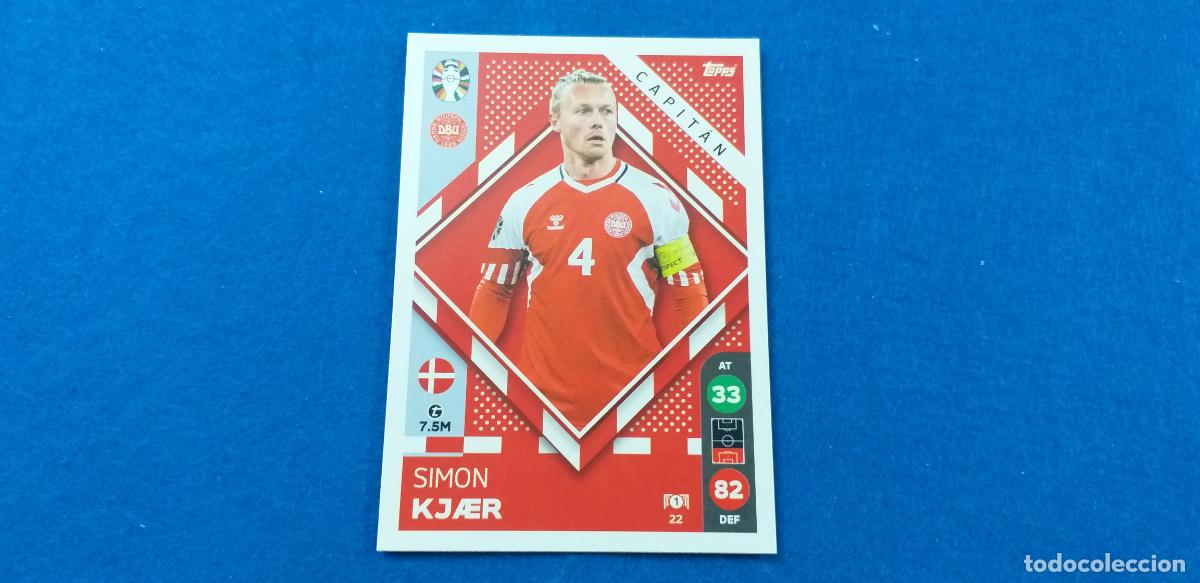 Cromo futbol, topps match attax, lidl, euro 2024 Alemania. masterclass. Simon Kjaer - Dinamarca