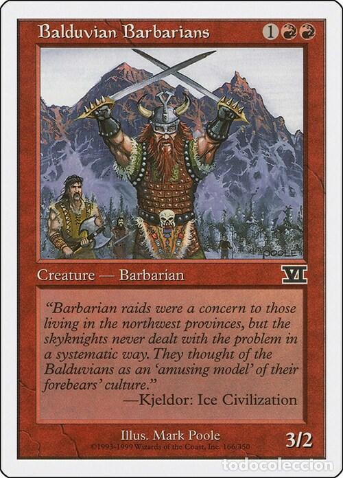 Carta MTG-Barbari di Balduvia-Sesta Edizione-N.166-ITA-EX- - Magic the Gathering