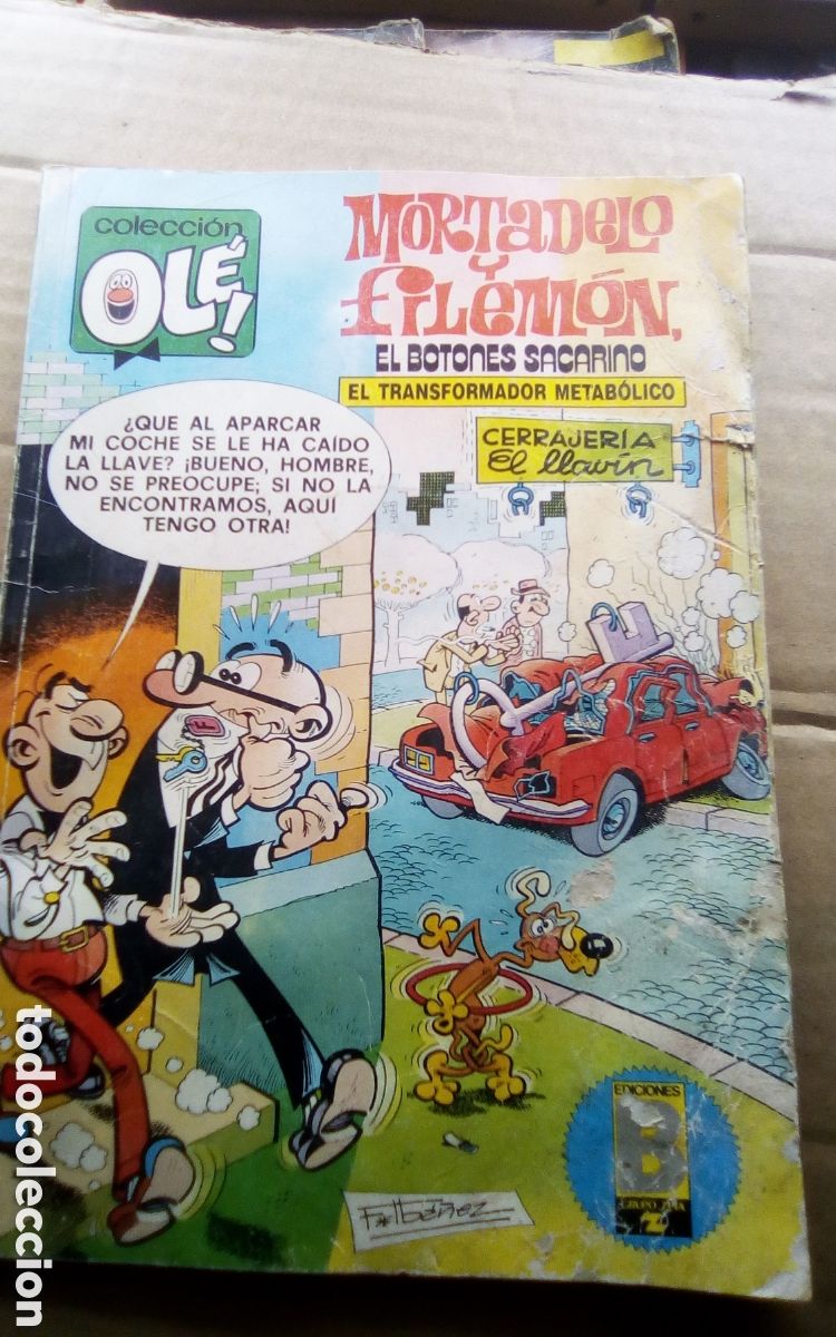 Colección Olé!. Mortadelo y Filemón, n° 182 - M.99. Ediciones B. Primera edición, noviembre 1988.