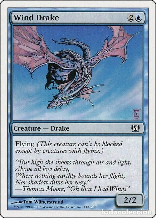Carta MTG-Wind Drake-Ottava Edizione-N.114-EN-LP- - Magic the Gathering