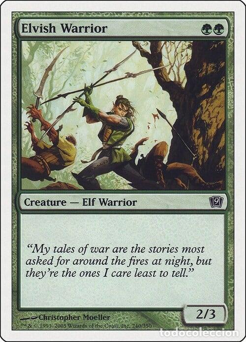 Carta MTG-Guerriero Elfico-Nona Edizione-N.237-RUSSO-EX- - Magic the Gathering