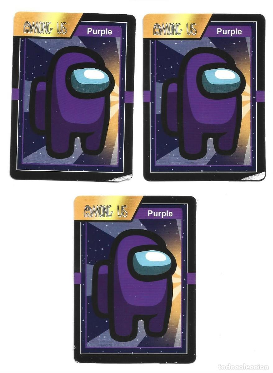 1 lote de 3 cromos among us antiguos 7/10