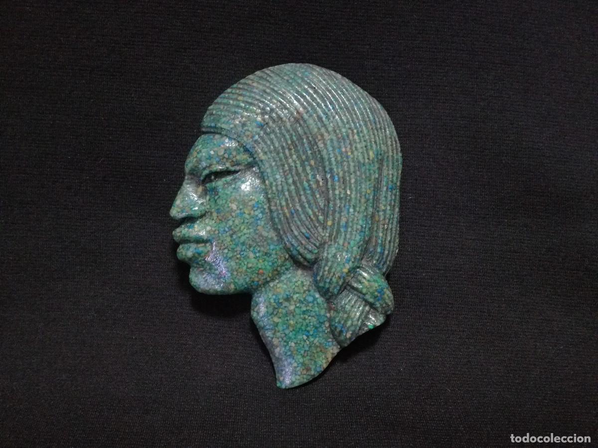 FIGURA DE ARTE, ESTILO PRECOLOMBINO OLMECA, MAYA, AZTECA, INCA, SIMIL JADEITA MALAQUITA