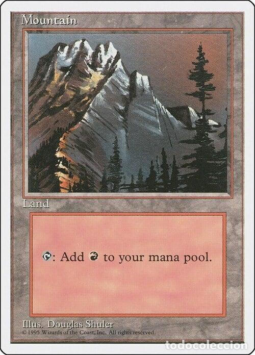 Carta MTG-Montagna (V.2)-Quarta Edizione-N.369-ITA-EX- - Magic the Gathering