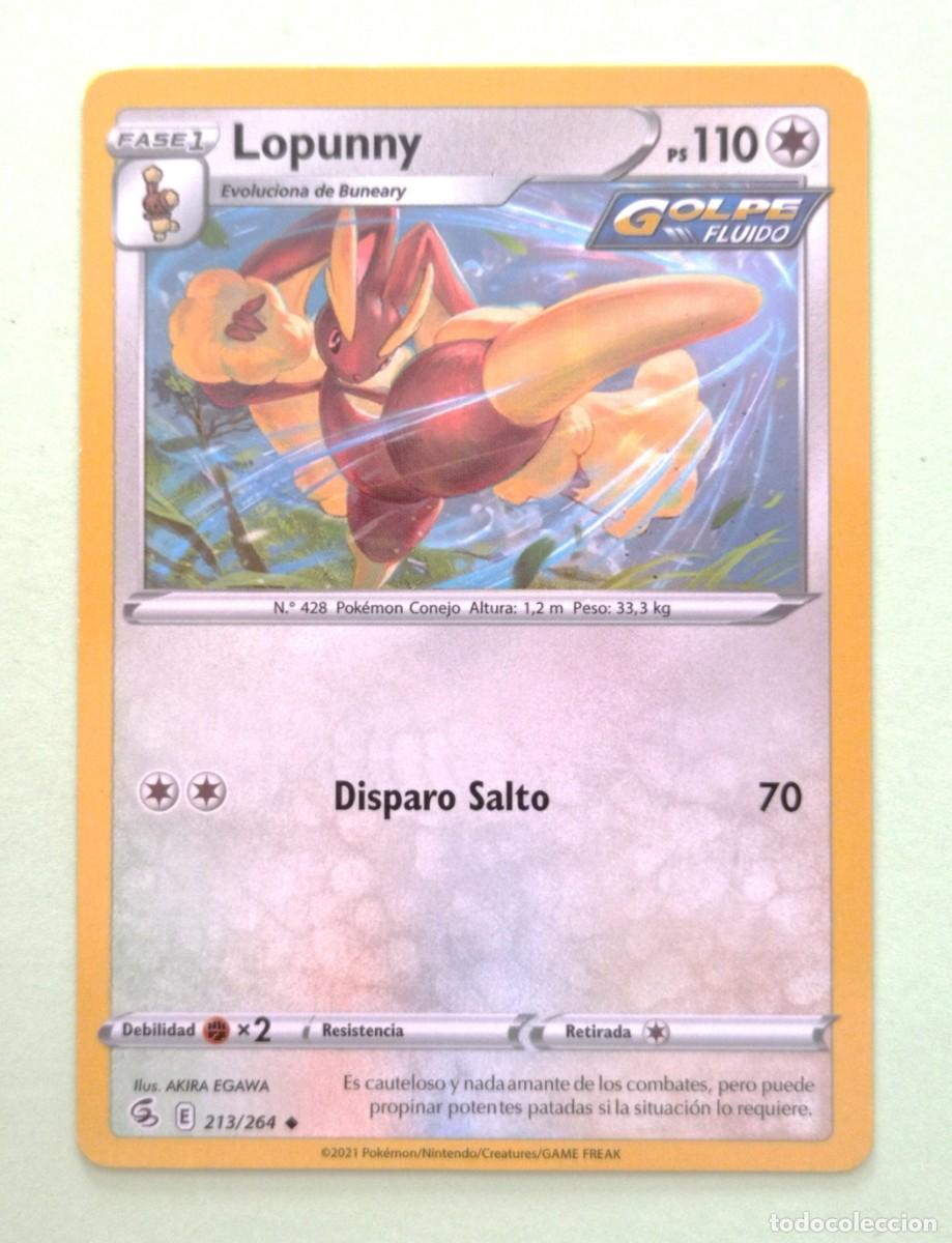 CARTA POKÉMON FASE 1 LOPUNNY (213/264) (2021)