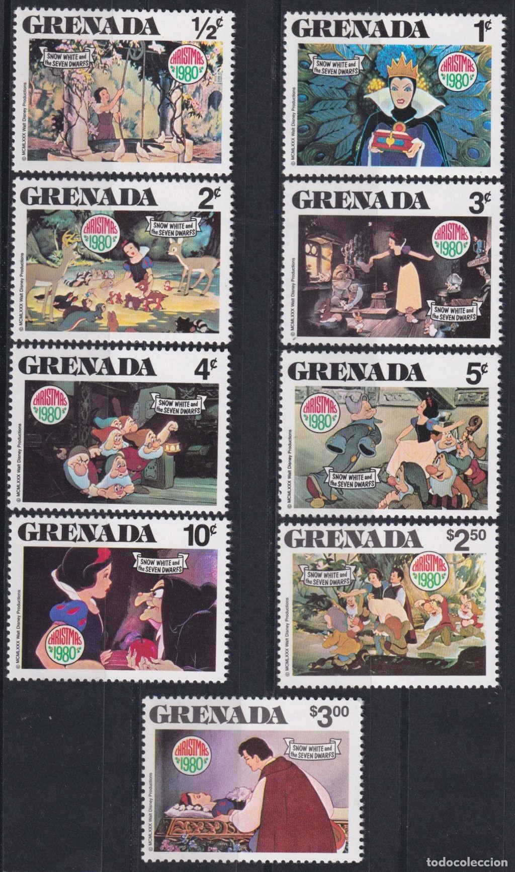 F-EX51930 GRENADA MNH 1980 CHRISTMAS NAVIDAD WALT DISNEY SNOW WHITE.