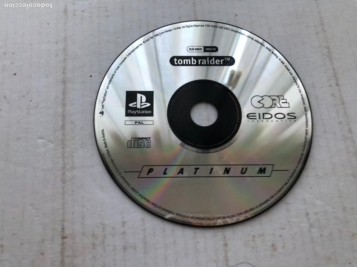 TOMB RAIDER PLATINUM PAL- PSX PLAYSTATION PLAY STATION 1 PS1 PSONE KREATEN