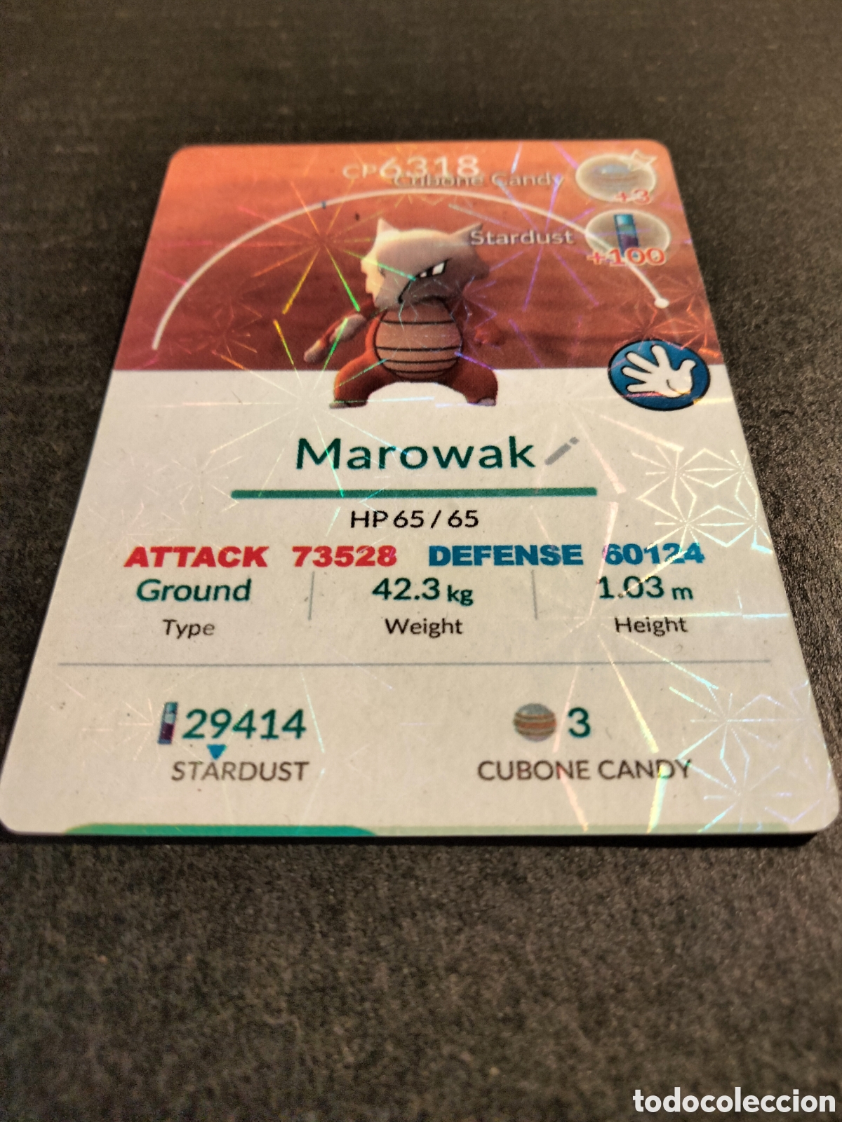 MAROWAK CARTA POKEMON GO