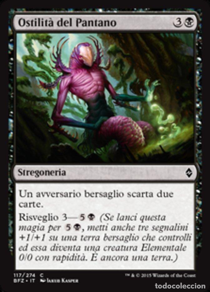 Carta MTG-Ostilità del Pantano-Battaglia per Zendikar-N.117-ITA-EX-Common - Magic the Gathering
