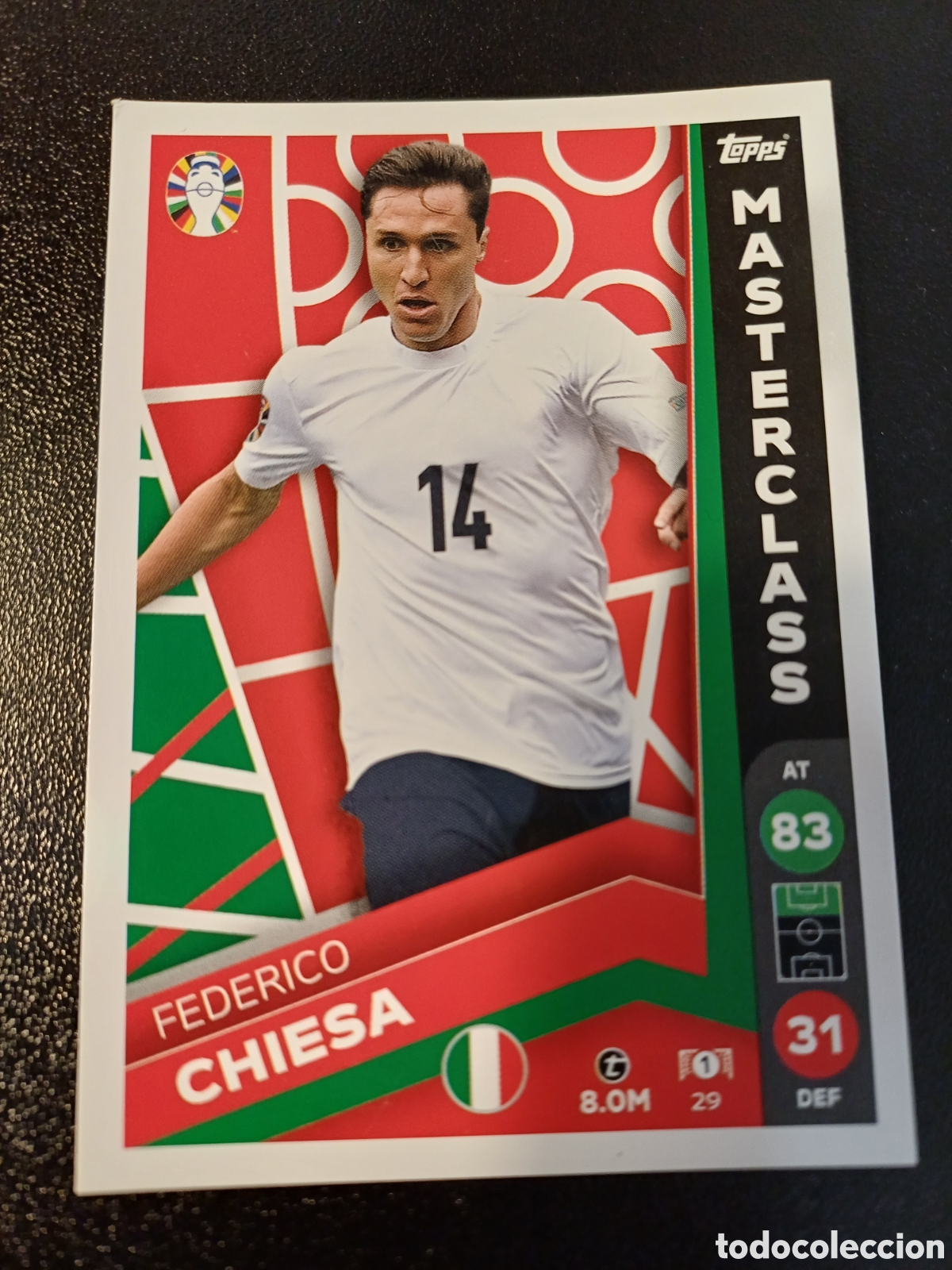#29 FEDERICO CHIESA ITALIA TOPPS MATCH ATTAX EURO 2024 LIDL