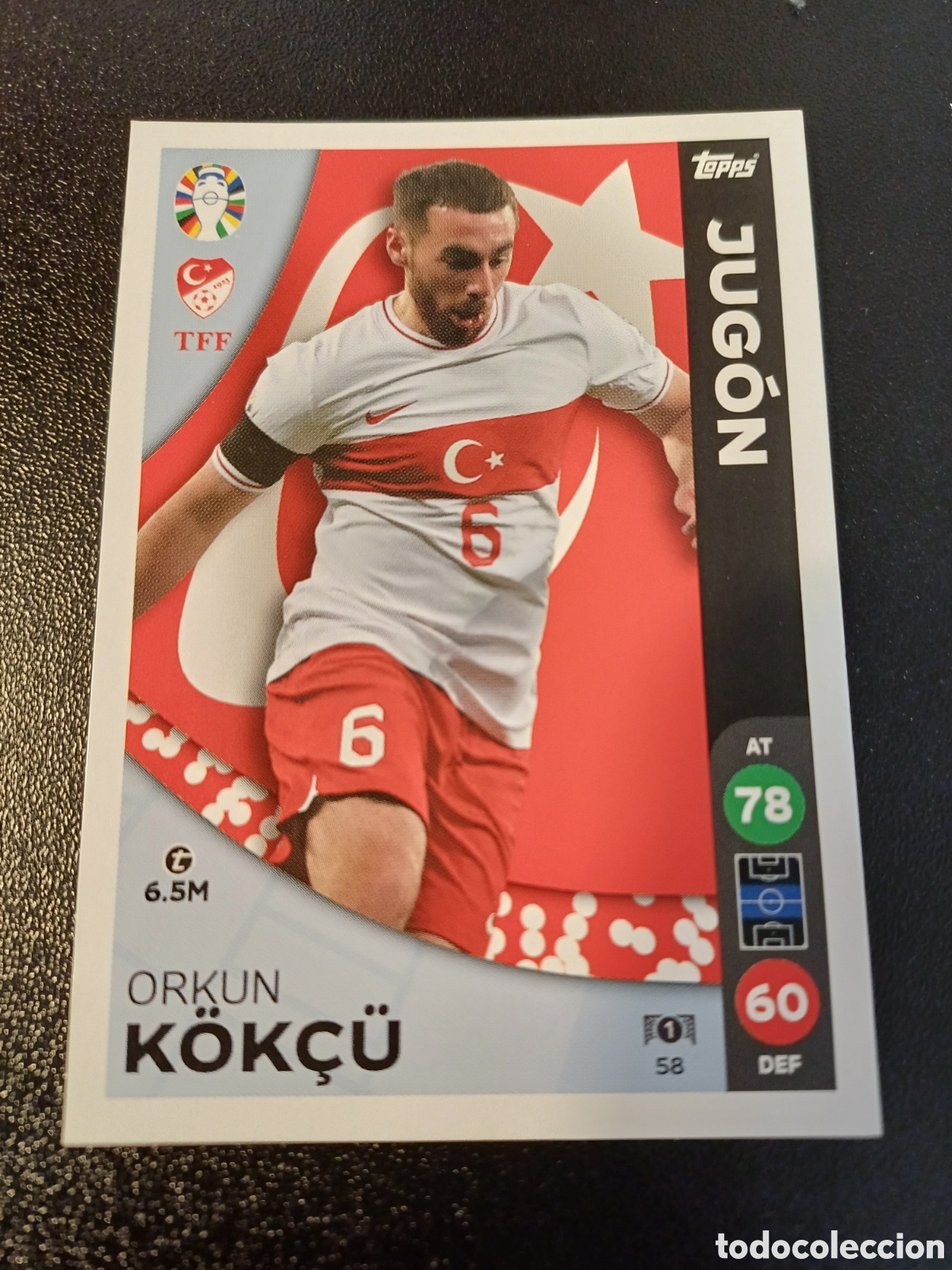 #58 ORKUN KOKÇU TURQUIA TOPPS MATCH ATTAX EURO 2024 LIDL