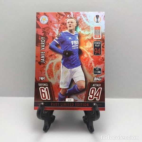 LE R JAMIE VARDY LEICESTER CITY CARD MATCH ATTAX TOPPS 2021 2022 21 22 RUBY LIMITED EDITION NUEVO