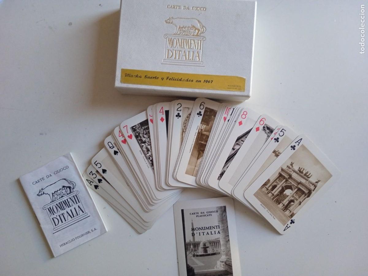 Baraja poker Heraclio Fournier Monumentos de Italia