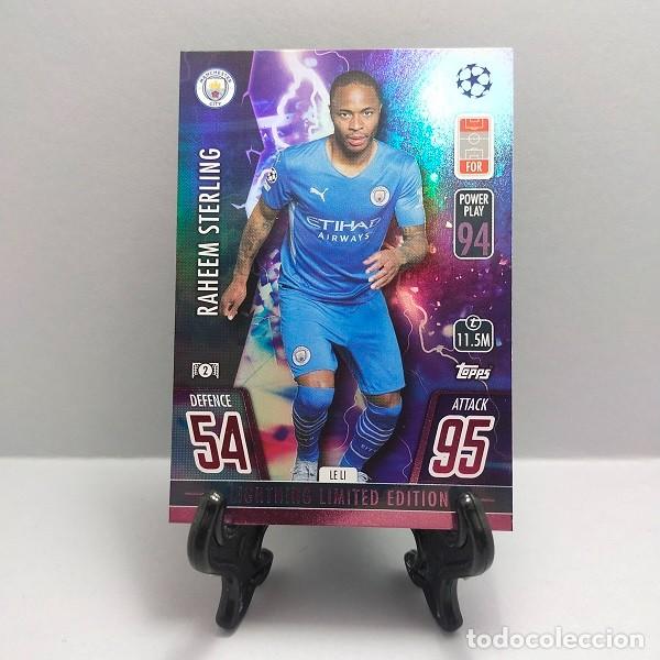 LE LI RAHEEM STERLING MANCHESTER CITY CARD MATCH ATTAX TOPPS 2021 2022 LIGHTNING LIMITED EDITION