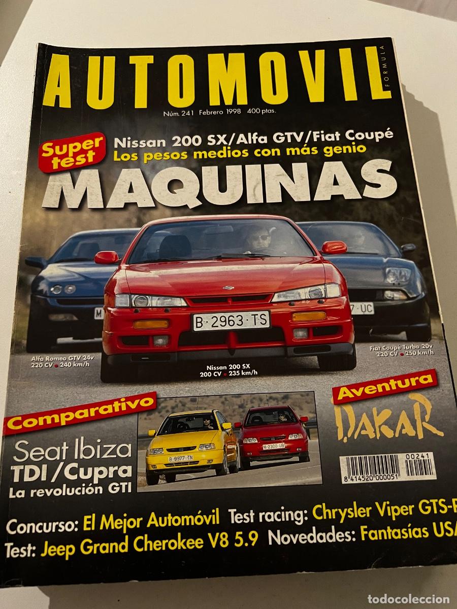 AUTOMÓVIL. N° 241. FEBRERO 1998. NISSAN 200 SX. ALFA GTV. FIAT COUPE. ALFA ROMEO GTV 24 v.