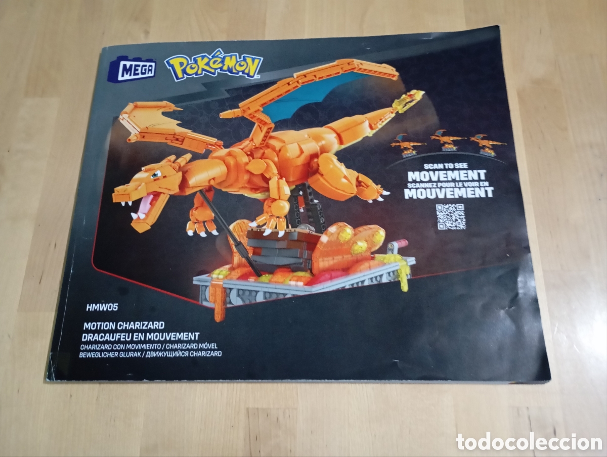 Manual montaje figura Pokemon Charizard 2022 Mega Mattel