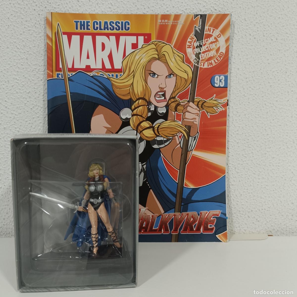 EAGLEMOSS FIGURA PLOMO VALQUIRIA, VALKYRIA,VALKYRIE, NUMERO 93 MARVEL CON CAJA ORIGINAL Y FASCICULO