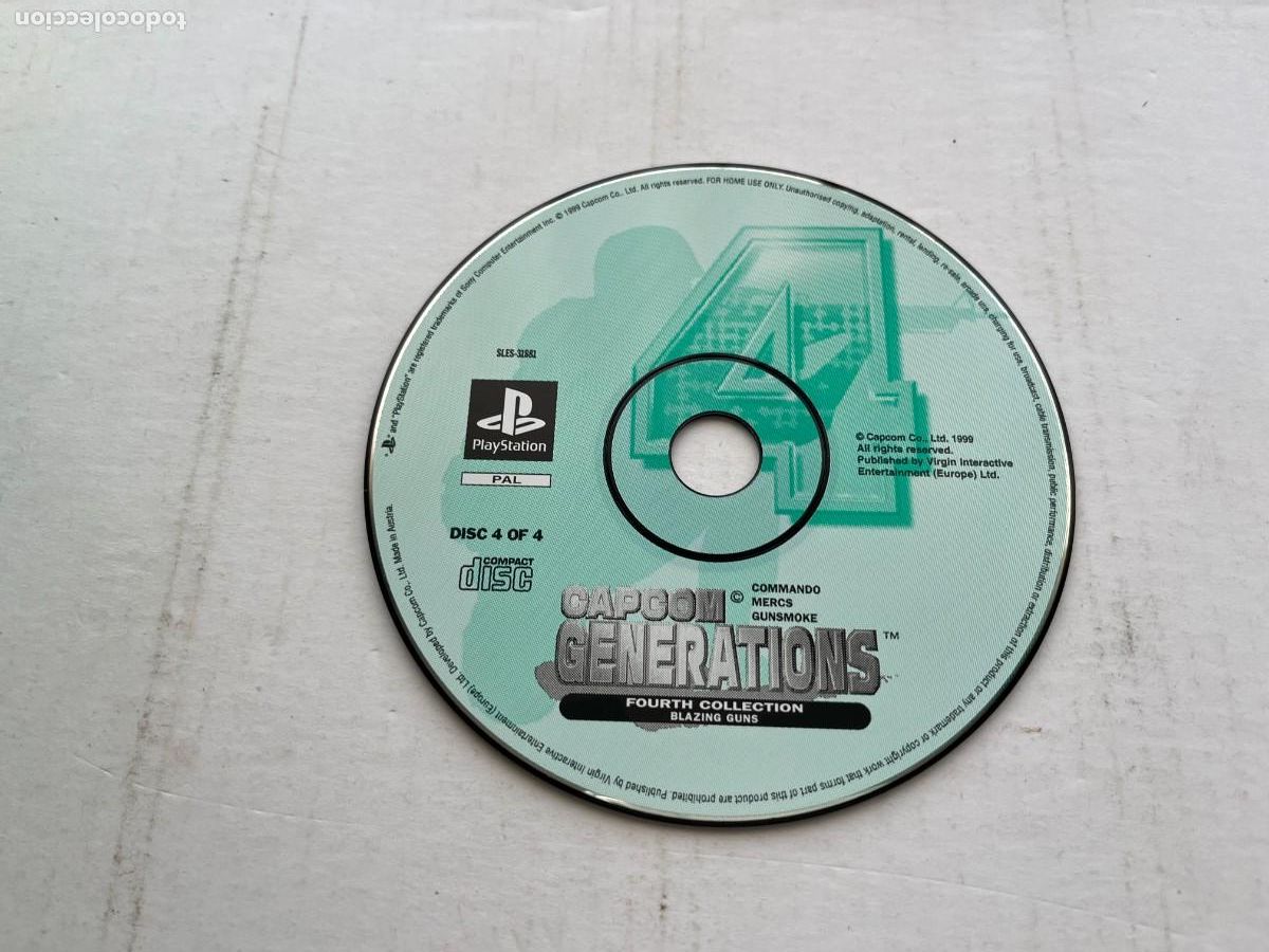 CAPCOM GENERATIONS 4 BLAZING GUNS - PSX PS1 PSONE PLAYSTATION 1 PLAY STATION ONE KREATEN