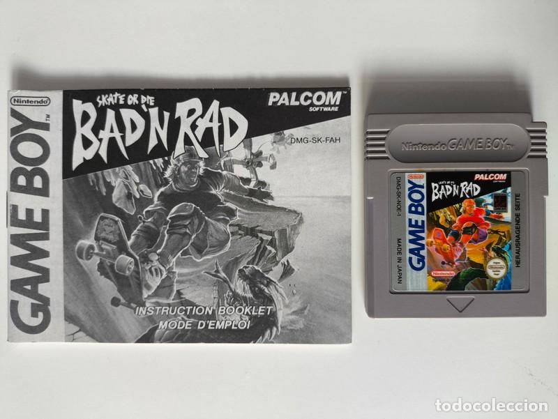 Juego skate or die Bad and rad + manual Nintendo Game boy pal